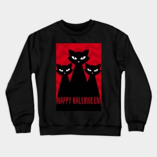 Happy Halloween Scary Cats Crewneck Sweatshirt